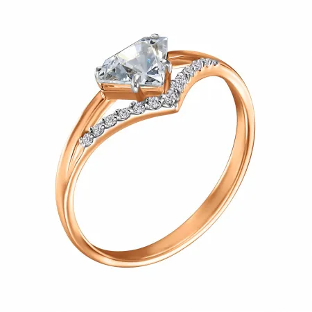 Кольцо Золото 585, КольцоКЛ-02/16,5/Sw/з585