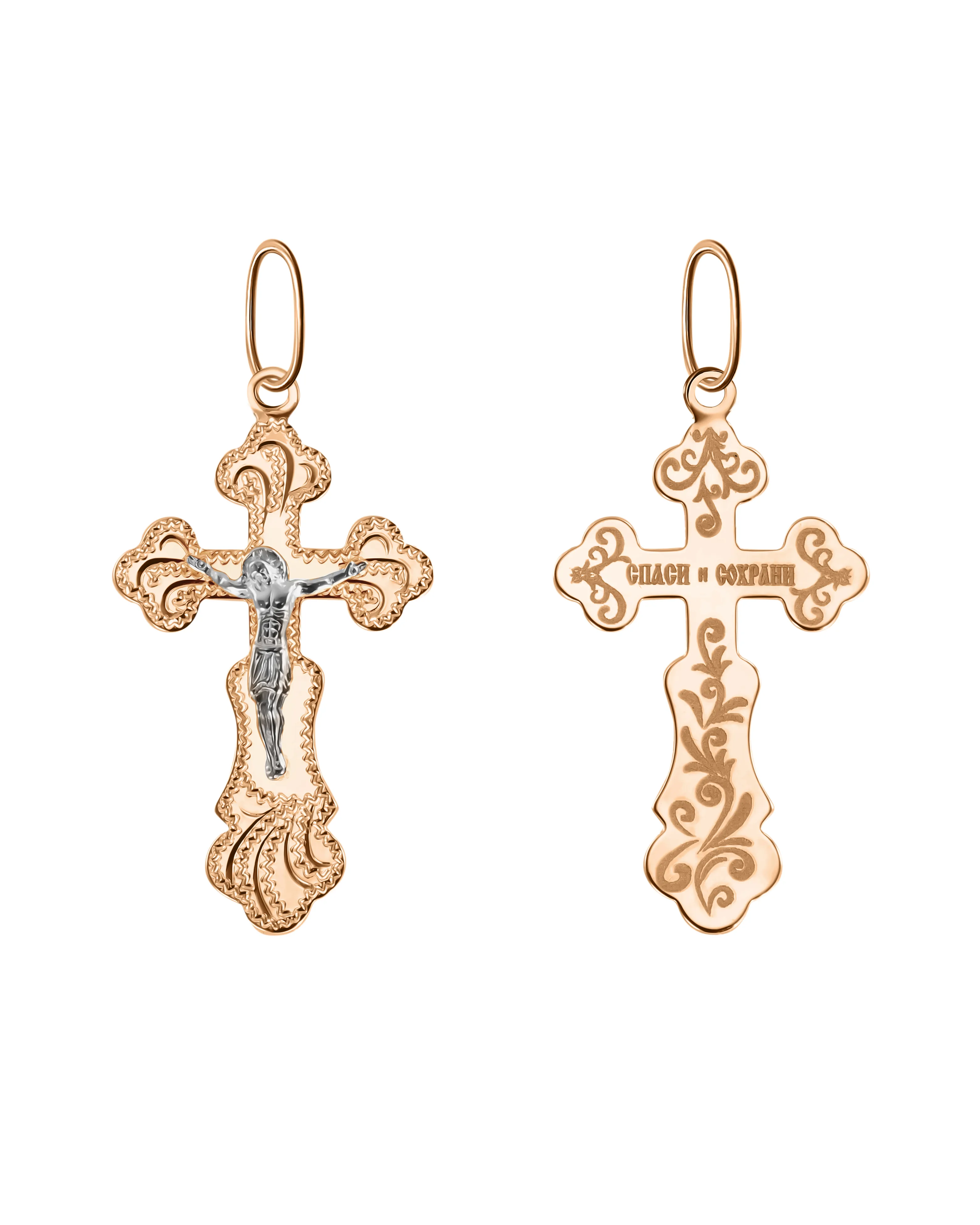 Подвеска крест, Золото 585, 102-ИХ-24.01-02