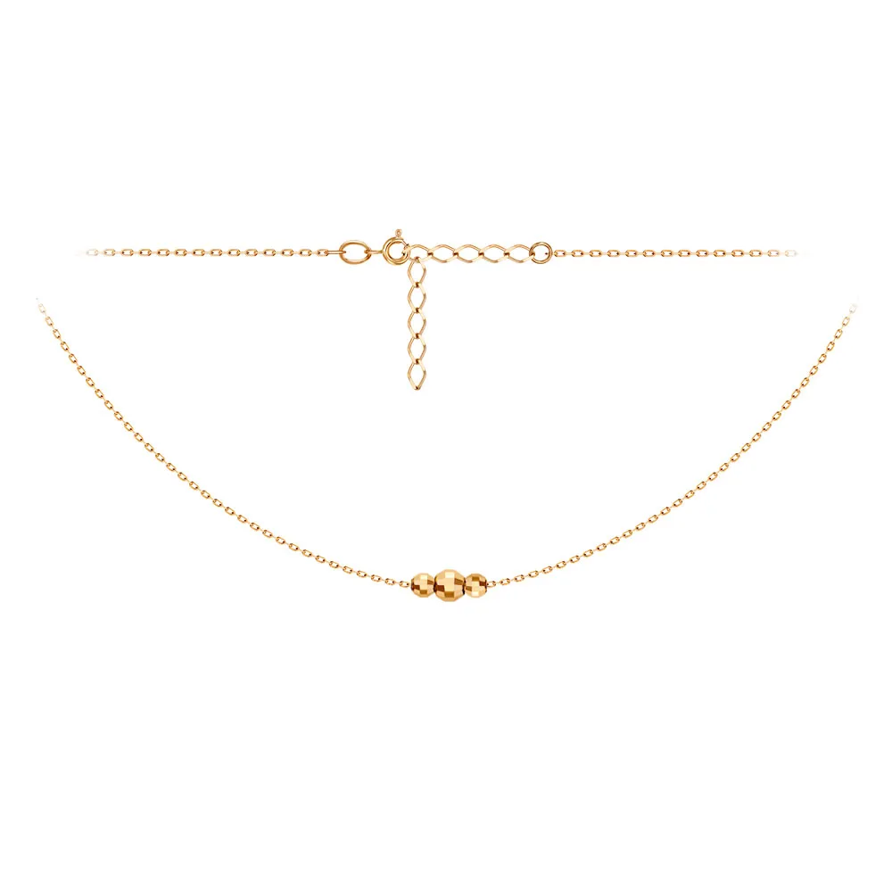 Цепочка Золото 585, плетение Шарики, ЦШК 3-3