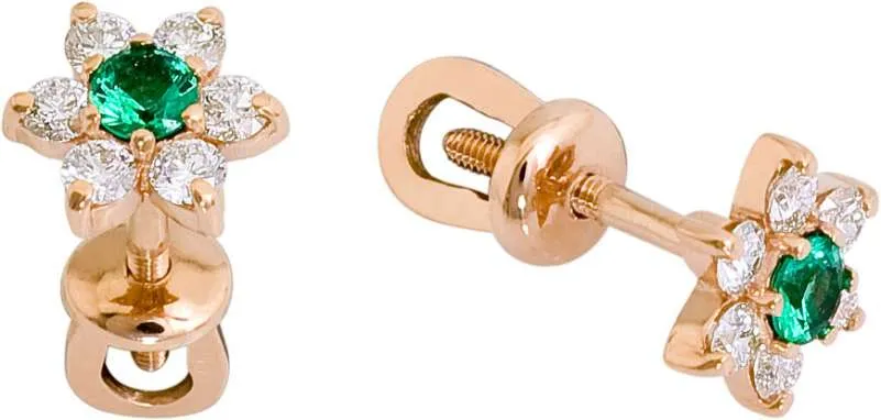 Серьги пусеты-гвоздики, Золото 585, 149111ю