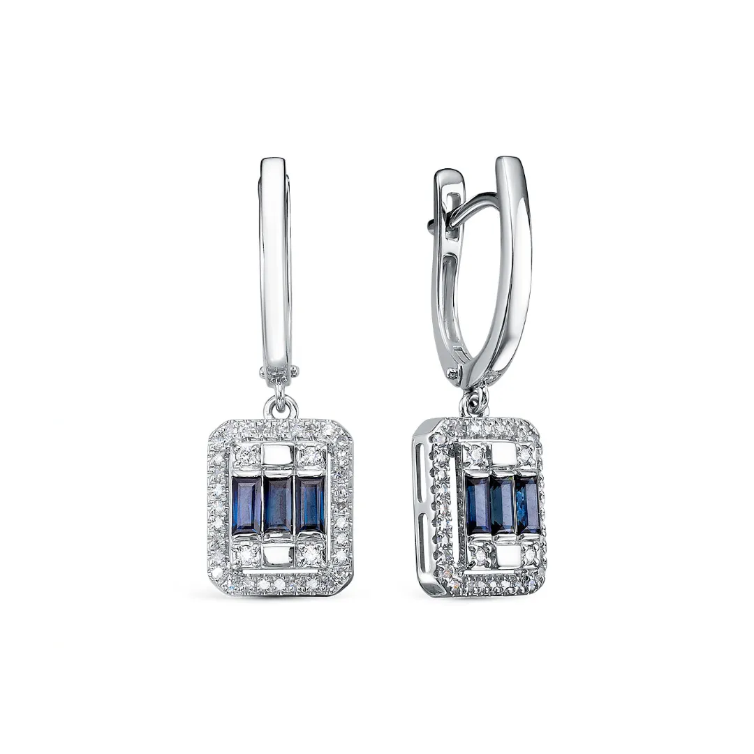 Серьги, Золото 585, 5-6570-103-2Б-Сап