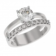 Кольцо Серебро 925, Фианит 1042381-01110