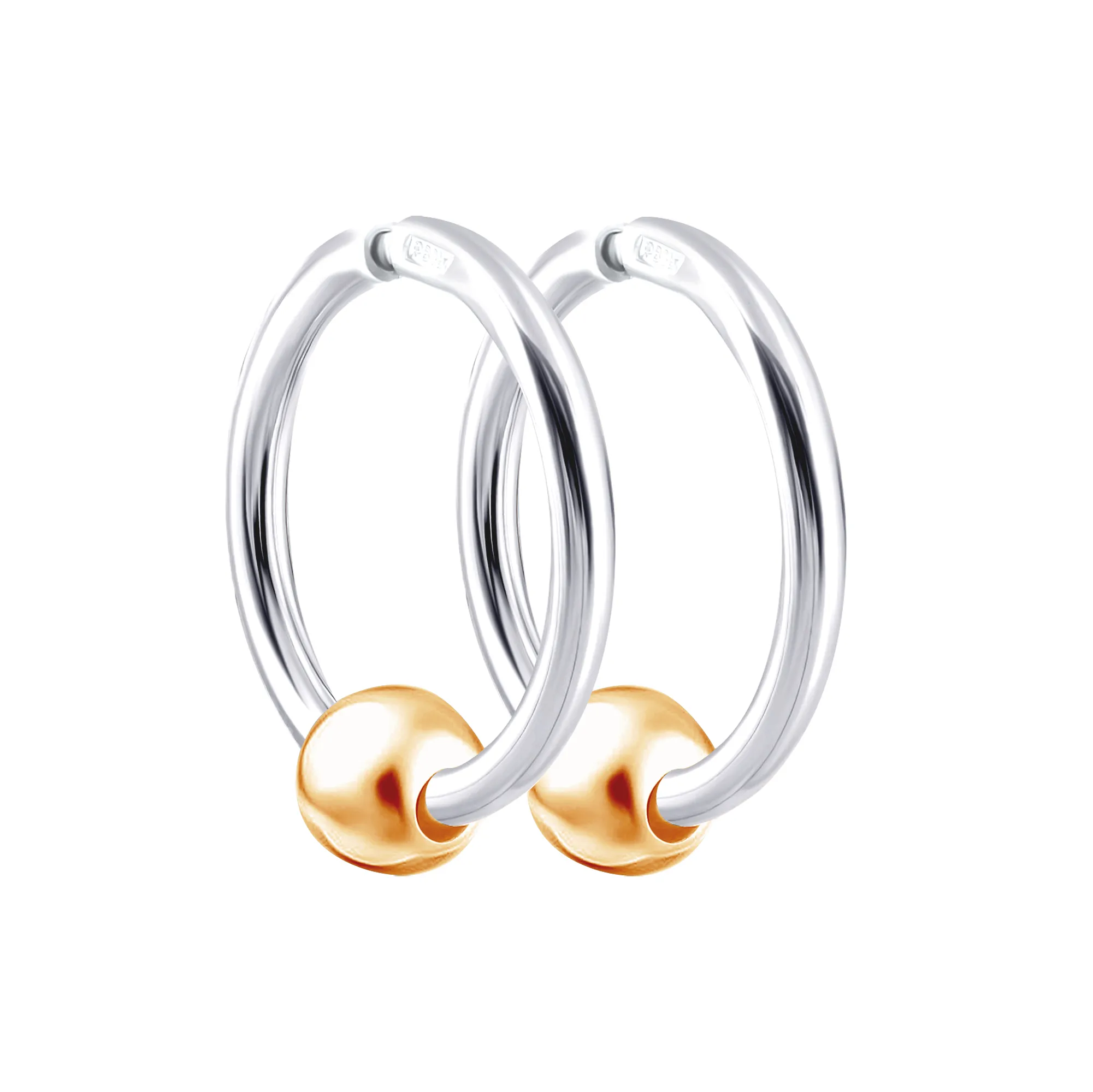 Конго/серьги-кольца,  Золото 585 , 40-62-0278-00