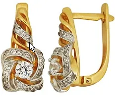 Серьги, Золото 585, Т142025629