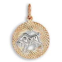 Подвеска знак зодиака Телец 20.04-20.05, Золото 585, Т130631874