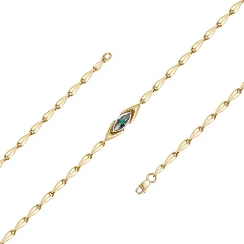 Браслет фантазийный Золото 585 
 Бр112-5006-17ГТИ