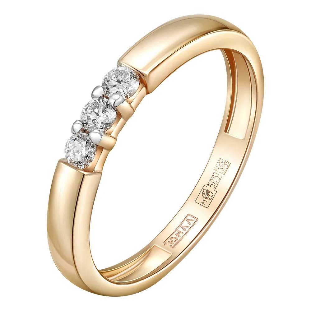 Кольцо Золото 585, 84-41R01357-F0DD