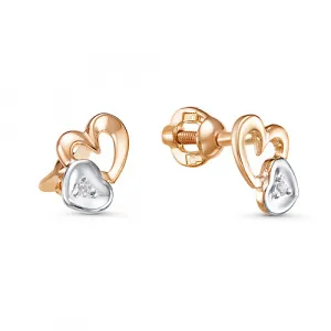 Серьги пусеты-гвоздики, Золото 585, 2429407 1 1 1