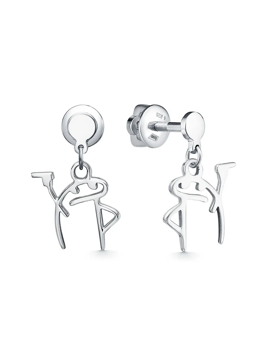 Серьги пусеты-гвоздики, Серебро 925, С-055