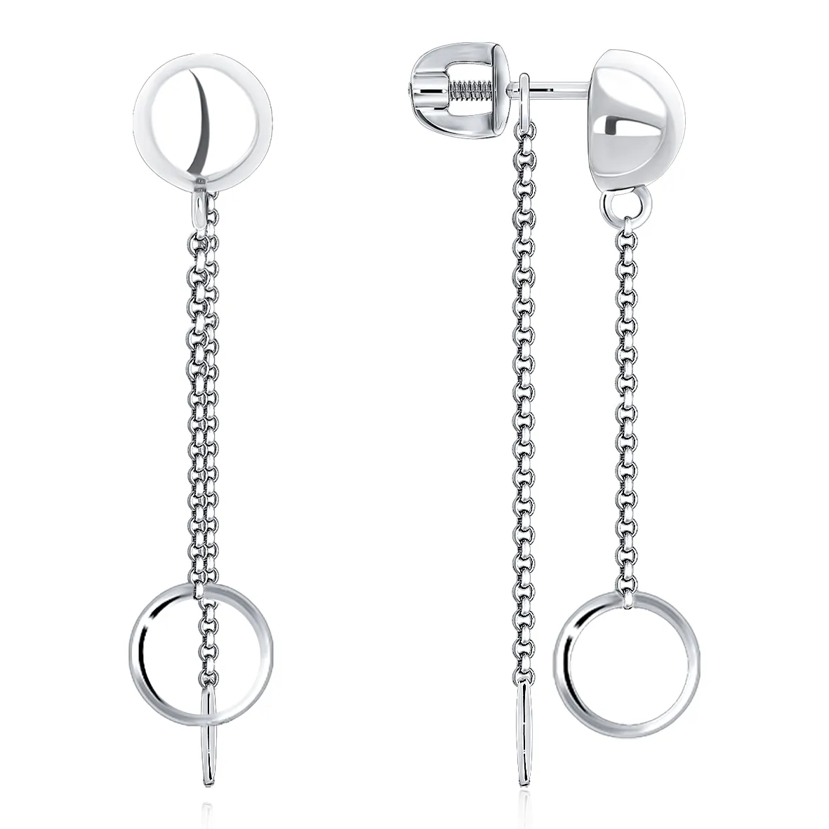 Серьги пусеты-гвоздики, Серебро 925, 2340405188-4