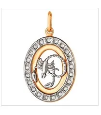 Подвеска знак зодиака Скорпион 24.10-22.11, Золото 585, Фианит 327707 1 1 1скор Подвеска знак зодиака Скорпион 24.10-22.11, Золото 585, Фианит 327707 1 1 1скор