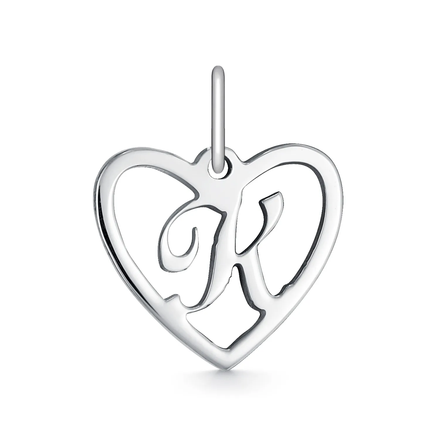 Подвеска буква К,  Серебро 925, 1-00034