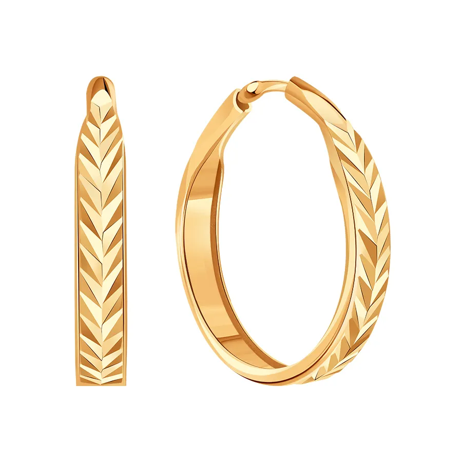 Конго/серьги-кольца,  Золото 585 , Т10062В693