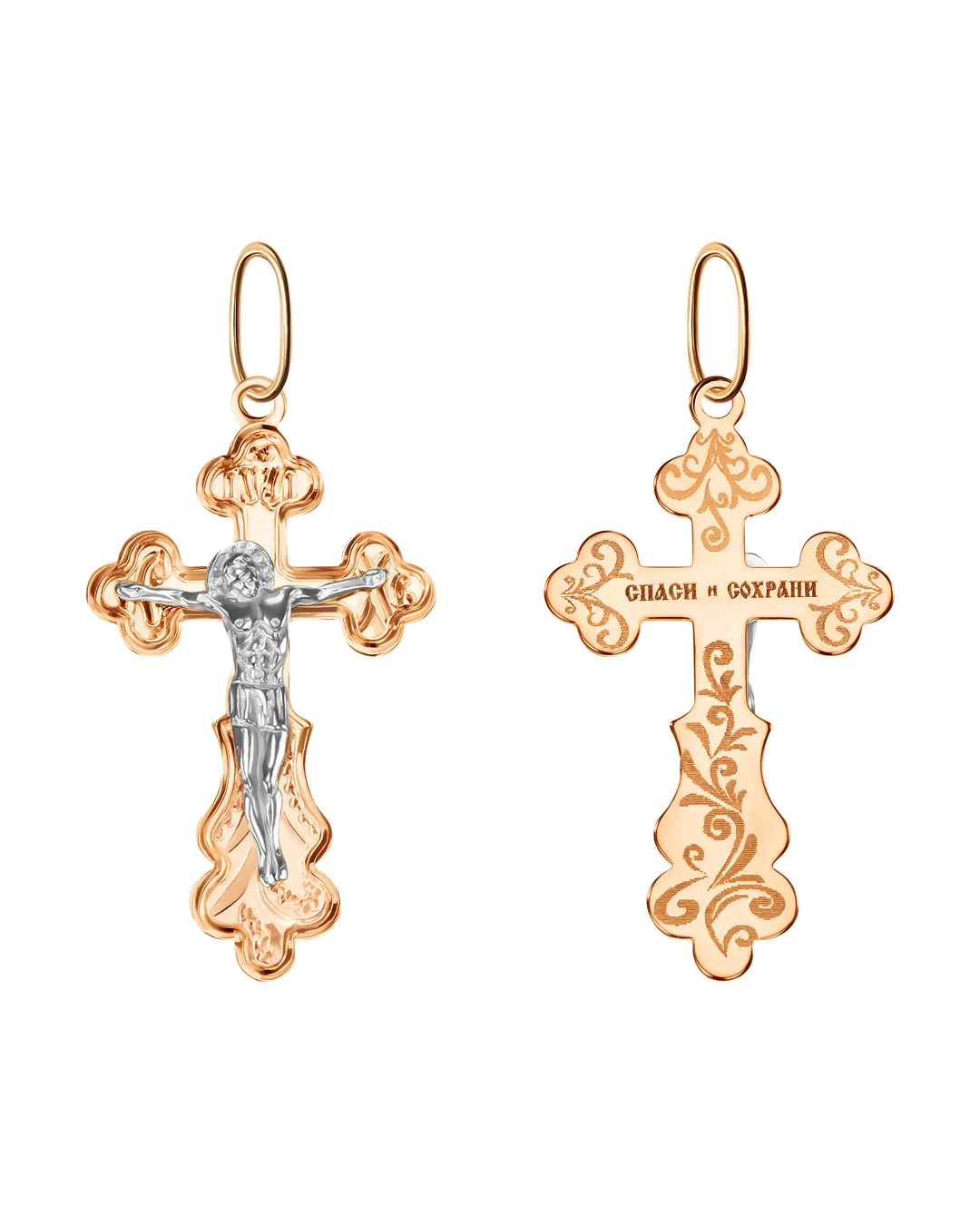 Подвеска крест, Золото 585, 102-ИХ-18.13-13