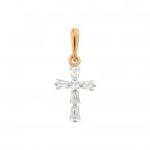 Подвеска крест, Золото 585, Т142035091