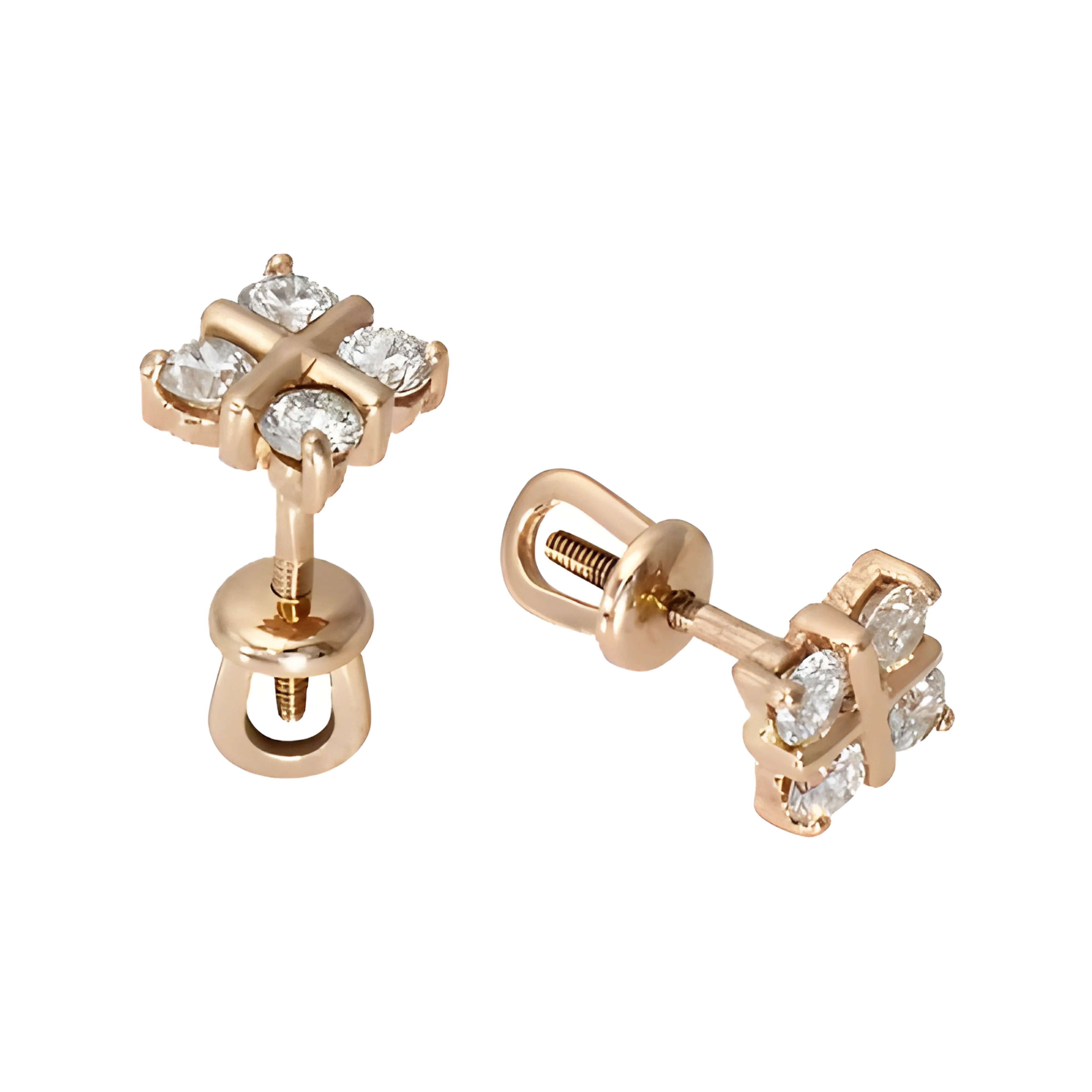 Серьги пусеты-гвоздики, Золото 585, 122711ю