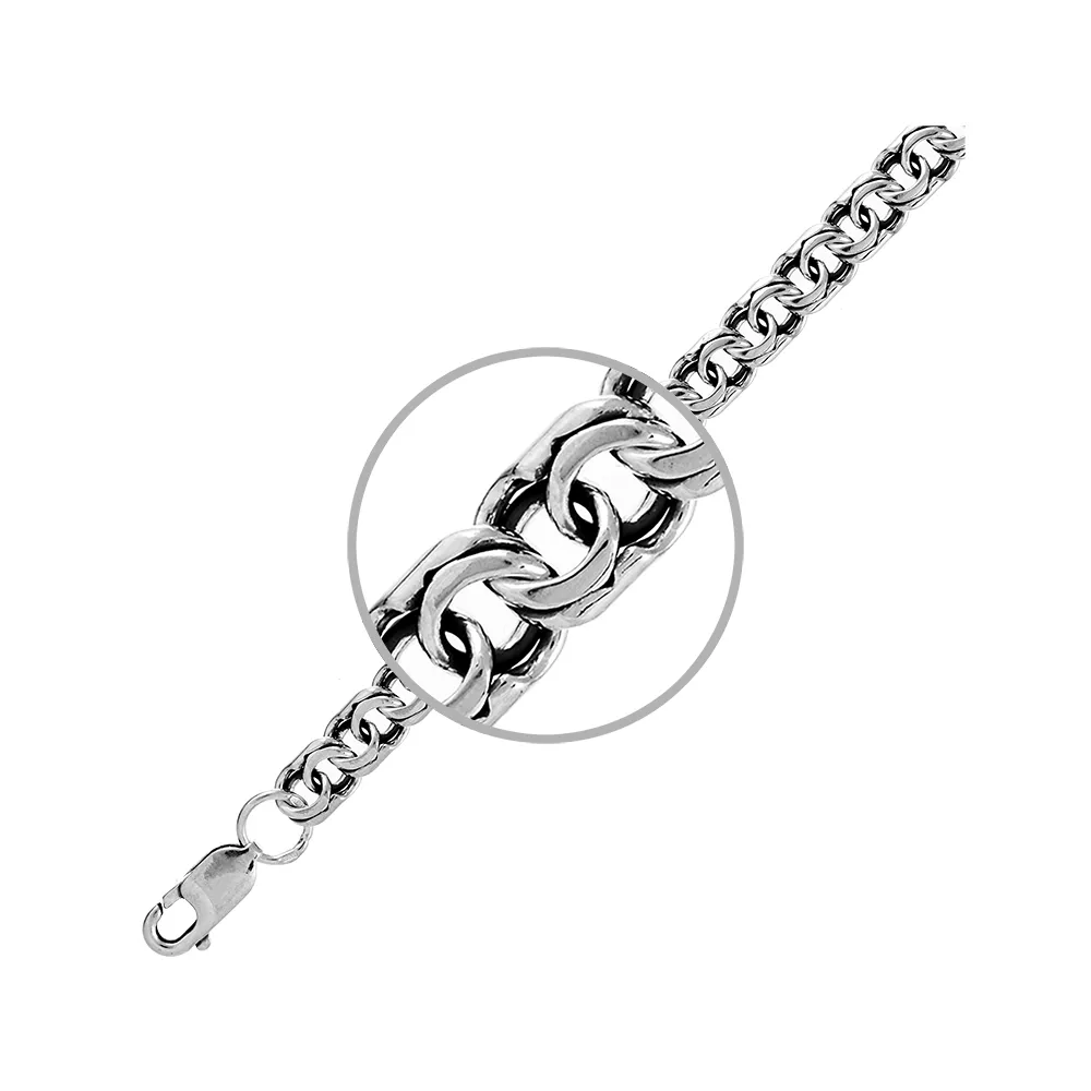 Цепочка Серебро 925, плетение Бисмарк, у-3065