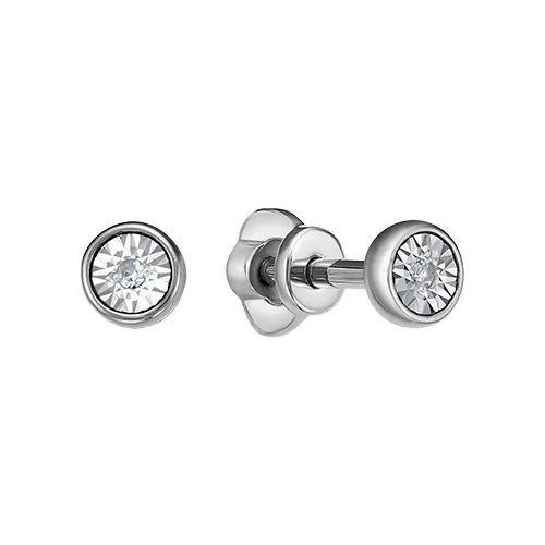 Серьги пусеты-гвоздики, Золото 585, С213-7008