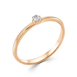 Кольцо Золото 585, Фианит 04-61-0144-00