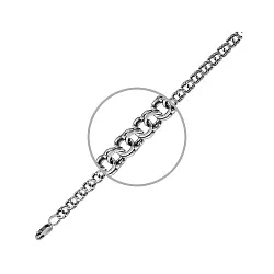 Цепочка Серебро 925, плетение Бисмарк БСР7р 110