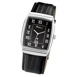 Часы,  Серебро 925, черный КЗМ 51300.521