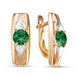 Серьги, Золото 585, Кварц 324419 Серьги, Золото 585, Кварц 324419