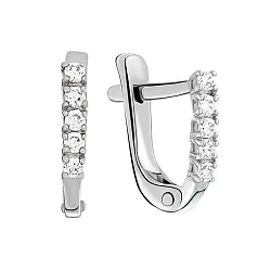 Серьги, Серебро 925, Фианит с105081р                  Серьги, Серебро 925, Фианит с105081р