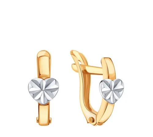 Детские серьги,  Золото 585, Т14062В672