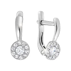 Серьги, Серебро 925, Фианит с105022/1р Серьги, Серебро 925, Фианит с105022/1р