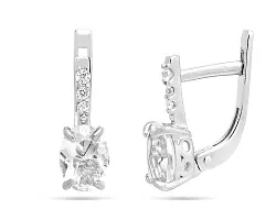 Серьги, Серебро 925, Хрусталь горный 643105 Серьги, Серебро 925, Хрусталь горный 643105