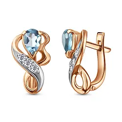 Серьги, Золото 585, Топаз С122-9370Т
