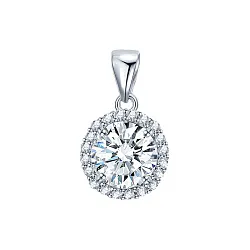 Подвеска фантазийная,  Серебро 925, Фианит LLP 524