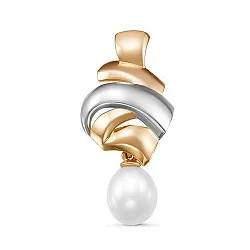 Подвеска фантазийная,  Золото 585, Жемчуг 037690 Подвеска фантазийная,  Золото 585, Жемчуг 037690