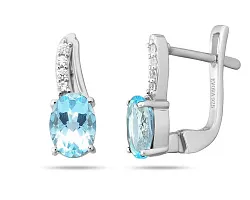 Серьги, Серебро 925, Топаз 10004