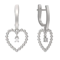 Серьги, Серебро 925, Фианит 1042462-01210 Серьги, Серебро 925, Фианит 1042462-01210