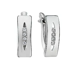Серьги, Серебро 925, Фианит с1092р Серьги, Серебро 925, Фианит с1092р