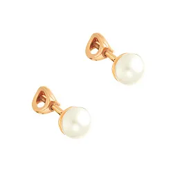 Серьги пусеты-гвоздики, Серебро 925, Жемчуг с105062пв