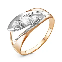 Кольцо Золото 585, Фианит 1277307 1 1 1