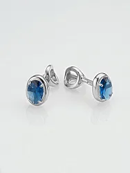 Серьги пусеты-гвоздики, Серебро 925, Фианит С-744рфг