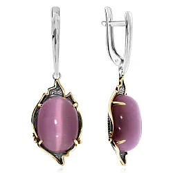 Серьги, Серебро 925, Кварц 2317265171-30 Серьги, Серебро 925, Кварц 2317265171-30
