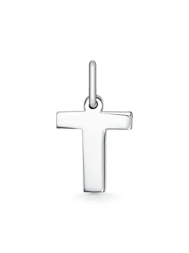 Подвеска буква Т,  Серебро 925, 1-00092