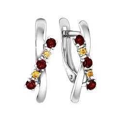 Серьги, Серебро 925, Фианит 90-02-7260-00 Серьги, Серебро 925, Фианит 90-02-7260-00