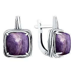 Серьги, Серебро 925, Чароит 2310465802