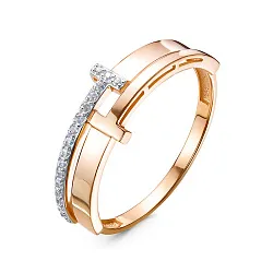 Кольцо Золото 585, Фианит 1105180