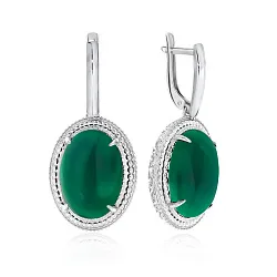 Серьги, Серебро 925, Агат 2340390963-60 Серьги, Серебро 925, Агат 2340390963-60