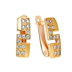 Серьги, Серебро 925, Фианит с105031п Серьги, Серебро 925, Фианит с105031п