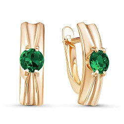 Серьги, Золото 585, Кварц 324252 Серьги, Золото 585, Кварц 324252