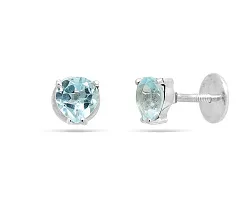 Серьги пусеты-гвоздики, Серебро 925, Топаз 640165