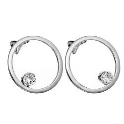 Серьги пусеты-гвоздики, Серебро 925, Фианит с1115рв                  