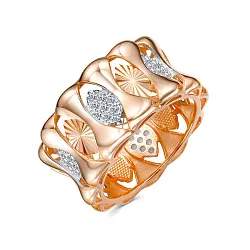 Кольцо Золото 585, Фианит П1733407 1 1 1